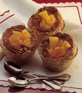 Receta de cestitas de merengue