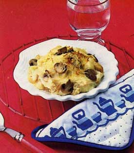 Receta de conchas de pollo