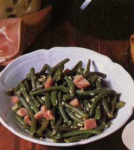 Receta de judías verdes con jamón y queso