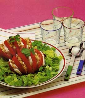 Receta de tomates en acordeón