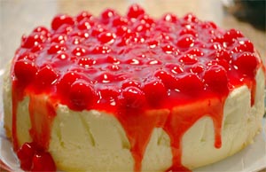 Receta de pastel de queso con arandanos