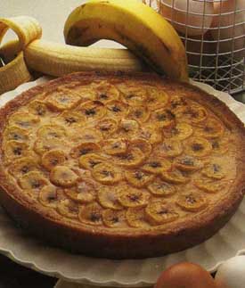 Receta de tarta de galletas y plátano
