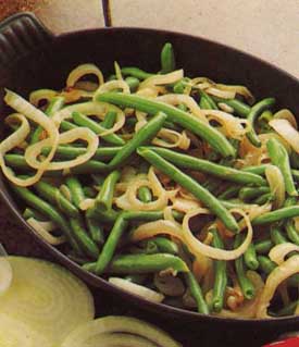 Receta de judías verdes con cebollas