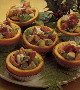 Receta de naranjas rellenas de langosta