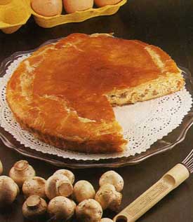 Receta de pastel de champiñones