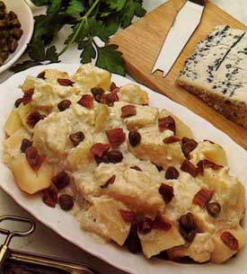 Receta de patatas al roquefort