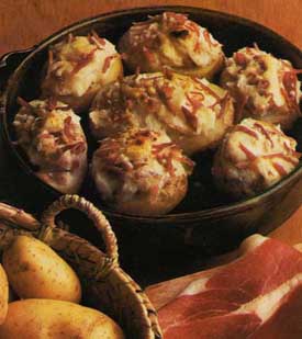 Receta de patatas con jamón