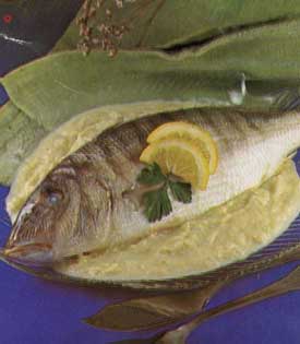 Receta de dorada con manzanas