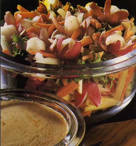 Receta de ensalada de hortalizas con salsa de mostraza