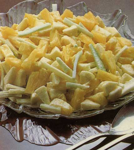 Receta de ensalada de piña y manzana