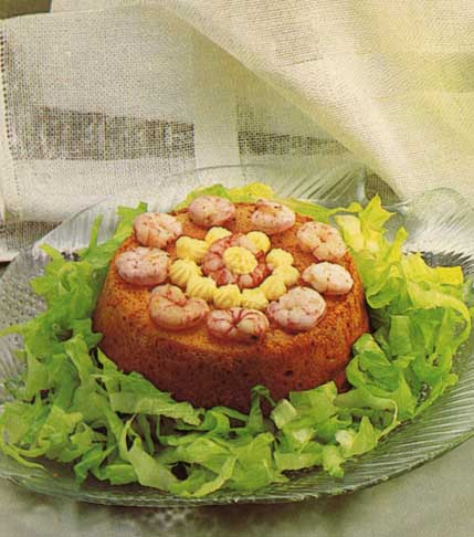 Receta de flan de tomates y gambas