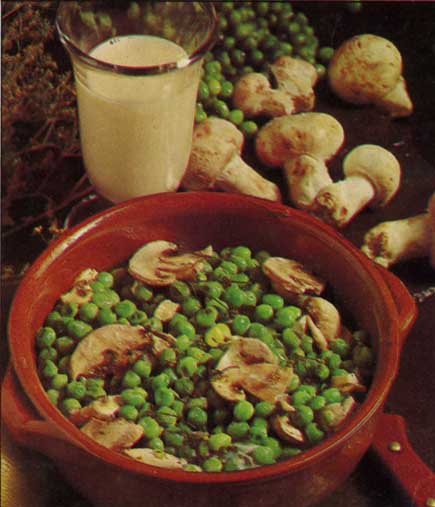 Receta de guisantes forestier