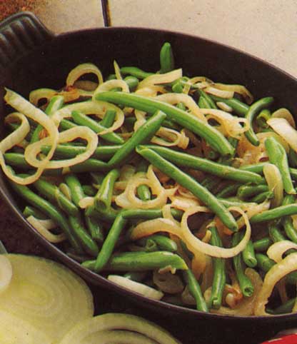 Receta de judías verdes con cebollas