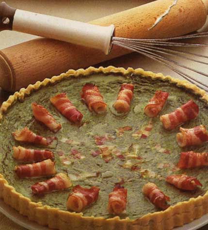 Receta de quiche de espinacas al bacón