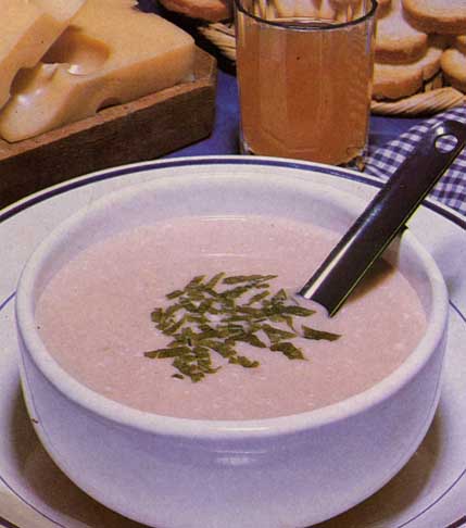 Receta de sopa rápida de queso