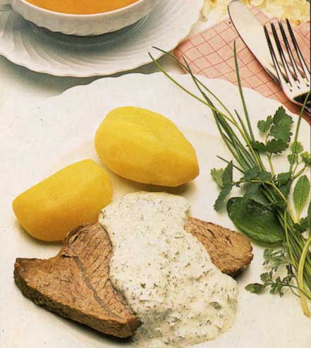 Receta de bistec con salsa de hierbas